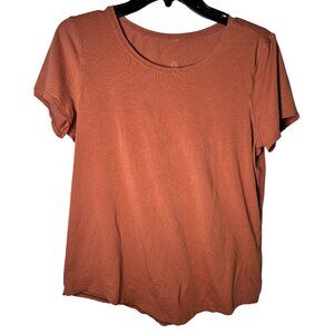 Lululemon Rust Short Sleeve Tee Women’s Medium Soft Pima Cotton